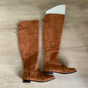 Charles David Cognac Suede Knee High Boots, Size 9, LIKE NEW!